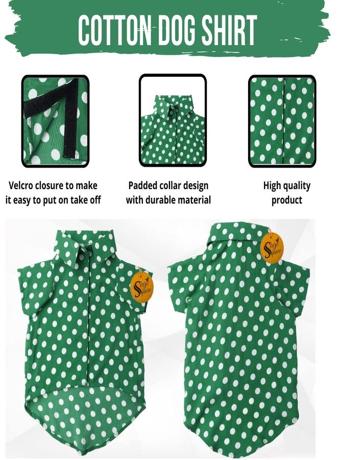 Sage Square Crazy Printed Dog Shirt, Trending Dog Shirt, Ultra Soft & Light Weight, Comfortable & Breathable Dog Apparel, Trendy Outfit (XLarge - 26 inch) (Polka Green) - Image 4